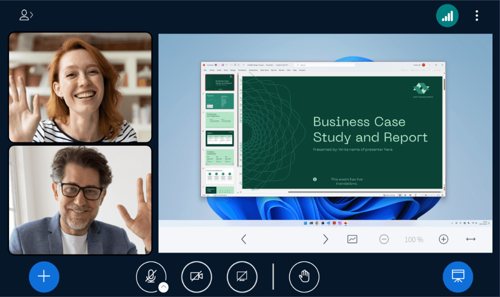 Virtual webinar room